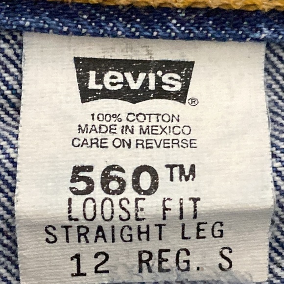 Levi’s 560 Loose Fit Straight Leg Shorts Size 12 - Picture 4 of 5